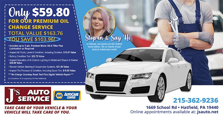 J's Auto Service postcard front